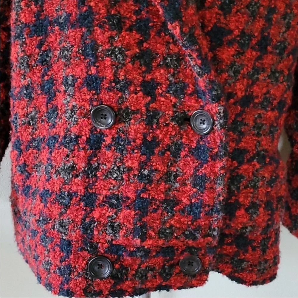 Free People Wool Blend Houndstooth Baby Coat - Picture 4 of 8